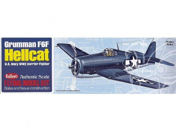 Maquette Guillow&39s avion bois 503 Grumman F6F Hellcat 1/32