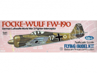 Maquette Guillow&39s avion bois 502 Focke-Wulf Fw 190 1/32