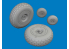 Eduard kit d&#039;amelioration avion brassin 6481059 Roues block tread P-40E Eduard 1/48