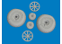 Eduard kit d&#039;amelioration avion brassin 6481059 Roues block tread P-40E Eduard 1/48