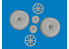 Eduard kit d&#039;amelioration avion brassin 6481057 Roues diamond tread P-40E Eduard 1/48