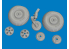 Eduard kit d&#039;amelioration brassin 672403 Roues Mosquito Tamiya 1/72