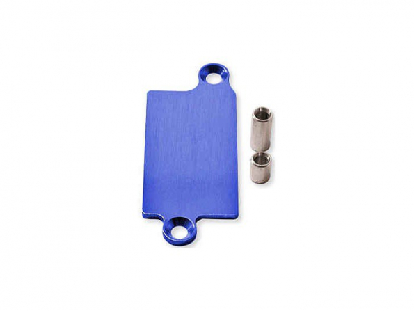 plaque de protection aluminium anodise bleu pour recepteur radion REVO HCR-05041