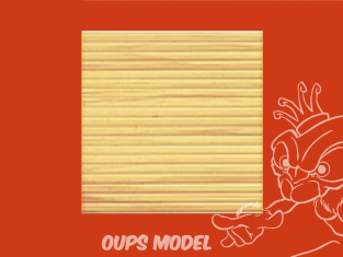 PLASTRUCT 91535 FEUILLE À MOTIF DE PLANCHES DE BOIS 1,6x300x175mm 2piéces moulé beige clair