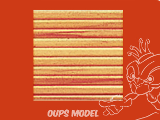 PLASTRUCT 91536 FEUILLE À MOTIF DE PLANCHES DE BOIS 3,2x300x175mm 2piéces moulé beige clair