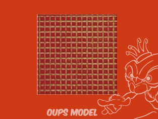 PLASTRUCT 91539 FEUILLE À MOTIFS CARRÉS 3,2x300x175mm 2piéces moulé beige clair