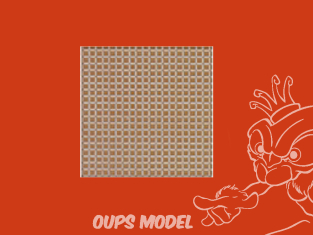 PLASTRUCT 91541 FEUILLE À MOTIFS CARRÉS 1,4x300x175mm 2piéces moulé beige clair