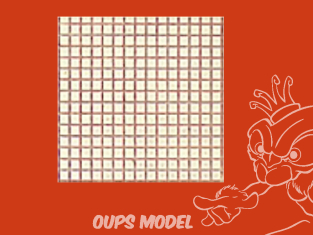 PLASTRUCT 91543 FEUILLE À MOTIFS CARRÉS 1,9x300x175mm 2piéces moulé beige clair