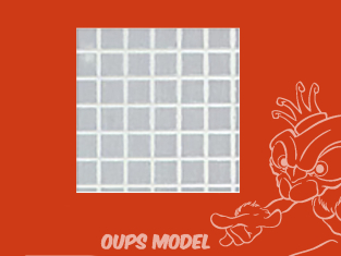 PLASTRUCT 91544 FEUILLE À MOTIFS CARRÉS 6,0x300x175mm 2piéces moulé beige clair