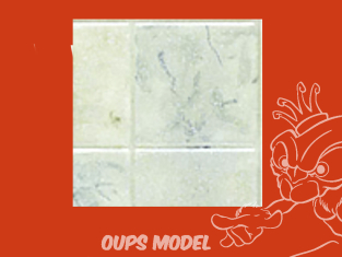 PLASTRUCT 91546 FEUILLE À MOTIFS CARRÉS 25,4x300x175mm 2piéces moulé beige clair