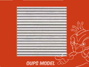 PLASTRUCT 91509 FEUILLE À MOTIFS DE REVÊTEMENT ONDULÉ 0,5x300x175mm 2piéces 1/100 HO