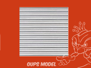 PLASTRUCT 91511 TÔLE À MOTIF DE TOIT/REVÊTEMENT NERVURÉ 0,5x300x175mm 2piéces 1/100 HO