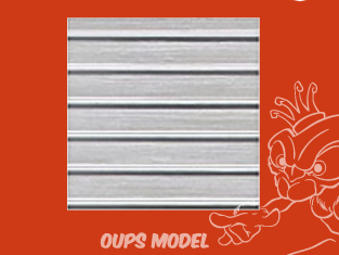 PLASTRUCT 91512 TÔLE À MOTIF DE TOIT/REVÊTEMENT NERVURÉ 0,5x300x175mm 2piéces 1/48 O
