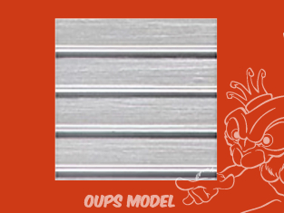 PLASTRUCT 91513 TÔLE À MOTIF DE TOIT/REVÊTEMENT NERVURÉ 0,5x300x175mm 2piéces 1/24 G