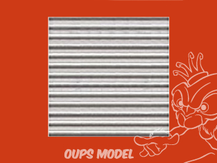 PLASTRUCT 91519 FEUILLE À MOTIFS DE REVÊTEMENT ONDULÉ 0,5x300x175mm 2piéces 1/48 O