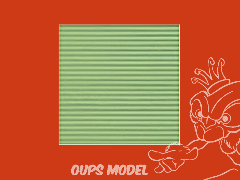 PLASTRUCT 91550 FEUILLE À MOTIFS DE REVÊTEMENT DE BARDAGE 1,6x300x175mm 2piéces Beige clair