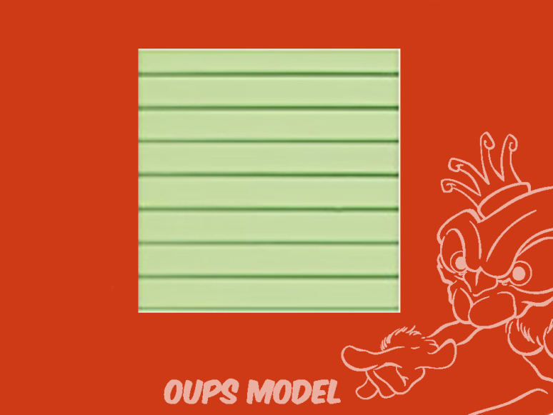 PLASTRUCT 91552 FEUILLE À MOTIFS DE REVÊTEMENT DE BARDAGE 4,8x300x175mm 2piéces Beige clair