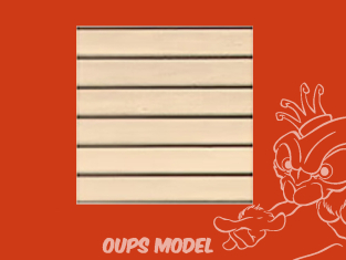 PLASTRUCT 91554 FEUILLE À MOTIFS DE REVÊTEMENT DE BARDAGE 4,8x300x175mm 2piéces Beige clair