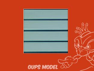 PLASTRUCT 91556 FEUILLE À MOTIFS DE REVÊTEMENT DE BARDAGE 7,9x300x175mm 2piéces Beige clair