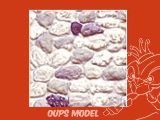 PLASTRUCT 91559 FEUILLE À MOTIF PIERRE ET ROCHE 705x300x175mm 2piéces Beige clair 1/35