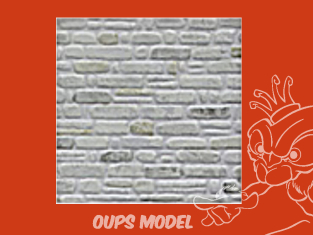 PLASTRUCT 91560 FEUILLE À MOTIF PIERRE ET ROCHE 705x300x175mm 2piéces Beige clair 1/48 O