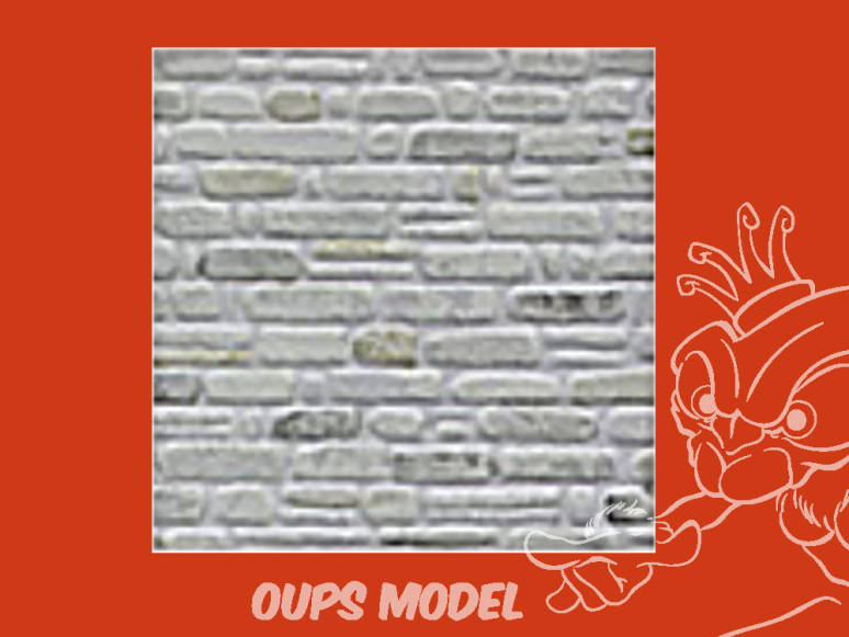 PLASTRUCT 91560 FEUILLE À MOTIF PIERRE ET ROCHE 705x300x175mm 2piéces Beige clair 1/48 O