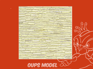 PLASTRUCT 91561 FEUILLE DE PIERRE À FOND ALÉATOIRE 0,5x300x175mm 2piéces Beige clair 1/100 HO