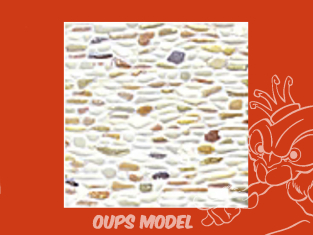 PLASTRUCT 91563 FEUILLE À MOTIF DE PIERRE DE CHAMP 0,5x300x175mm 2piéces Beige clair 1/100 HO