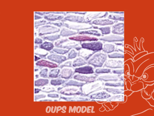 PLASTRUCT 91565 FEUILLE À MOTIF DE PIERRE DE CHAMP 0,5x300x175mm 2piéces Beige clair 1/48 O