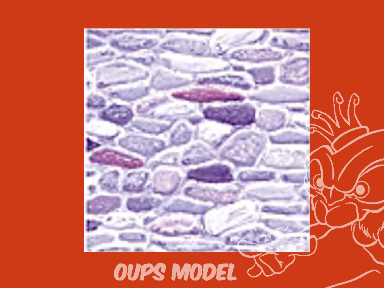 PLASTRUCT 91565 FEUILLE À MOTIF DE PIERRE DE CHAMP 0,5x300x175mm 2piéces Beige clair 1/48 O