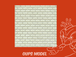 PLASTRUCT 91620 FEUILLE À MOTIFS DE BLOCS DE CIMENT 0,5x300x175mm 2piéces Beige clair 1/100 HO
