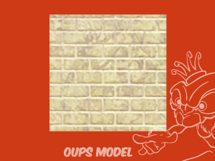 PLASTRUCT 91621 FEUILLE À MOTIFS DE BLOCS DE CIMENT 0,5x300x175mm 2piéces Beige clair 1/48 O