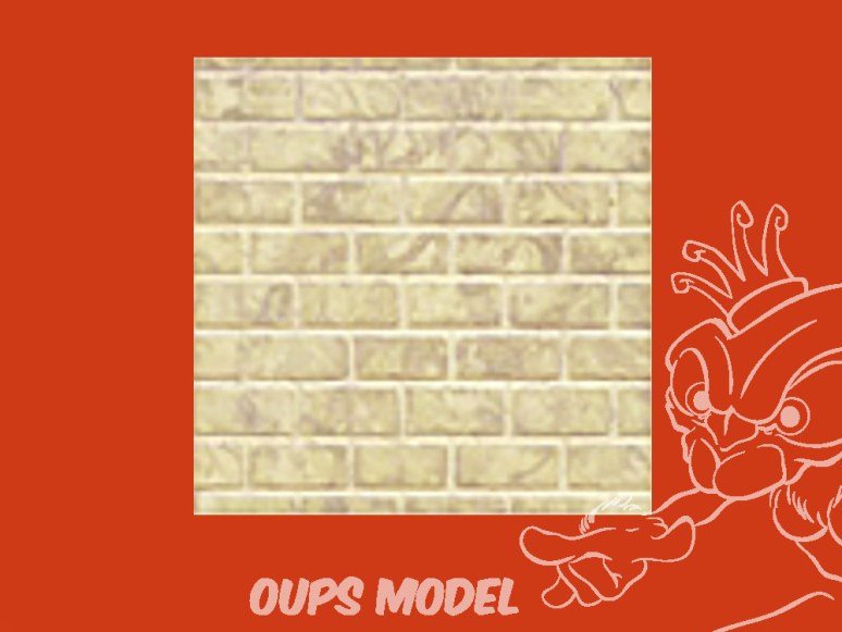 PLASTRUCT 91621 FEUILLE À MOTIFS DE BLOCS DE CIMENT 0,5x300x175mm 2piéces Beige clair 1/48 O