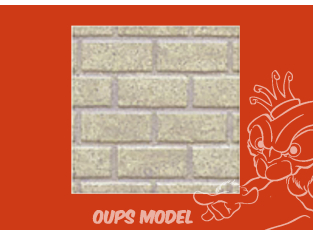 PLASTRUCT 91624 FEUILLE À MOTIFS DE BLOCS DE CIMENT 0,5x300x175mm 2piéces Beige clair 1/24 G