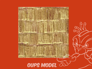 PLASTRUCT 91659 FEUILLE À MOTIFS DE BARDEAUX DE BOIS 1/24 G beige clair