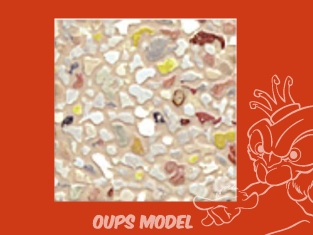PLASTRUCT 91580 FEUILLE À MOTIF DE PIERRE DE CHAMP 0,5x300x175mm 2piéces Beige clair 1/100 HO