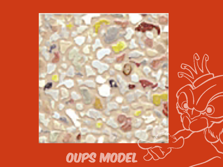 PLASTRUCT 91580 FEUILLE À MOTIF DE PIERRE DE CHAMP 0,5x300x175mm 2piéces Beige clair 1/100 HO