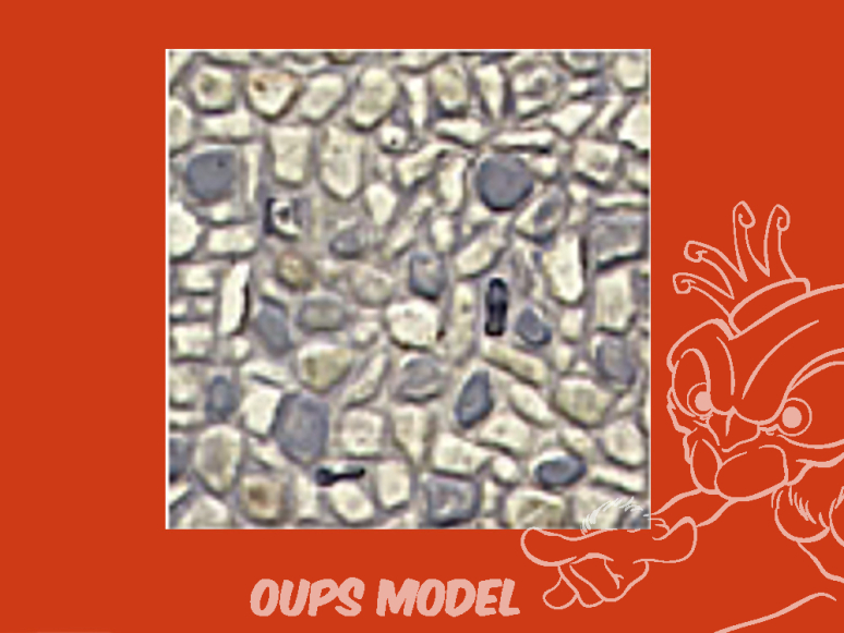 PLASTRUCT 91581 FEUILLE À MOTIF PIERRE ET ROCHE 0,5x300x175mm 2piéces Beige clair 1/100 HO