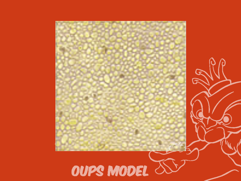 PLASTRUCT 91584 FEUILLE À MOTIFS DE PIERRE POLIE ALÉATOIRE 0,5x300x175mm 2piéces Beige clair 1/200 N