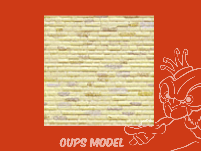 PLASTRUCT 91590 PIERRE DE TAILLE / FEUILLE À MOTIF DE BLOC 0,5x300x175mm 2piéces Beige clair 1/100 HO