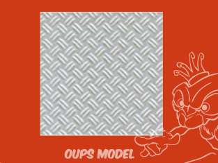 PLASTRUCT 91682 FEUILLE À MOTIF DE PLAQUE DE DIAMANT0,5x300x175mm 2piéces 1/24 G