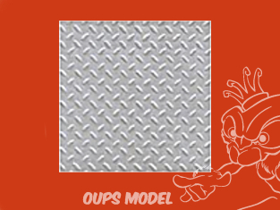 PLASTRUCT 91684 FEUILLE À MOTIF DE PLAQUE DE DIAMANT 0,5x300x175mm 2piéces 1/48 O