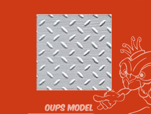 PLASTRUCT 91686 FEUILLE À MOTIF DE PLAQUE DE DIAMANT 0,5x300x175mm 2piéces 1/16