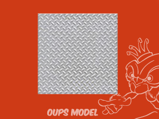 PLASTRUCT 91687 FEUILLE À MOTIF DE PLAQUE DE DIAMANT 0,5x300x175mm 2piéces 1/100 HO