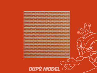 PLASTRUCT 91611 FEUILLE À MOTIF DE BRIQUE 0,5x300x175mm 2piéces 1/100 HO brique clair