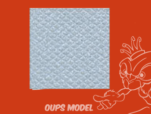 PLASTRUCT 91650 FEUILLE À MOTIFS DE TUILES À BORDS FESTONNES 0,5x300x175mm 2piéces 1/100 HO brique clair