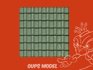 PLASTRUCT 91666 TUILES D'ARGILE À MOTIFS POUR TOITURES 0,5x300x175mm 2piéces 1/48 O brique clair