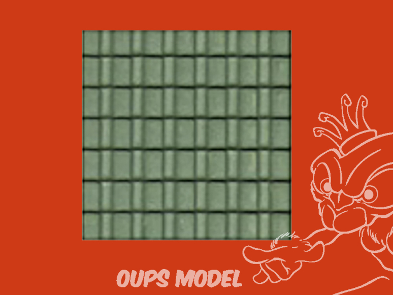 PLASTRUCT 91666 TUILES D'ARGILE À MOTIFS POUR TOITURES 0,5x300x175mm 2piéces 1/48 O brique clair