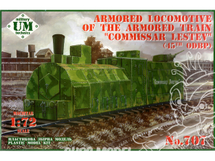 UM maquette militaire 707 Locomotive blindée du train blindé "Commissaire Lestev" (45e ODBP) 1/72