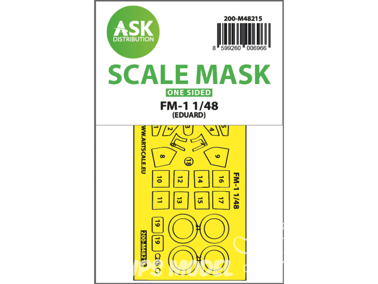 ASK Art Scale Kit Mask M48215 FM-1 Eduard Recto 1/48
